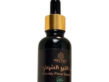 Flacon NECTUS d’huile de pépins de figue de Barbarie 100 % pure et bio, 50 ml, avec pipette -soin visage anti-âge et contour des yeux.