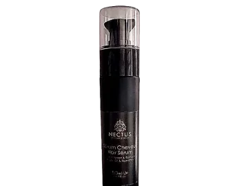 Flacon de sérum capillaire NECTUS Argan & Romarin, soin léger non gras pour brillance et anti-casse.