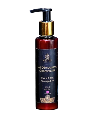 Lait Démaquillant à l’Huile d’Argan & Miel