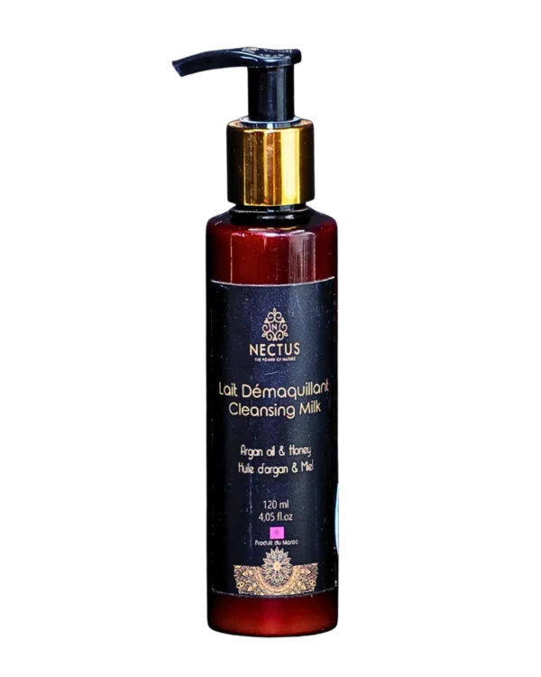 Lait Démaquillant à l’Huile d’Argan & Miel