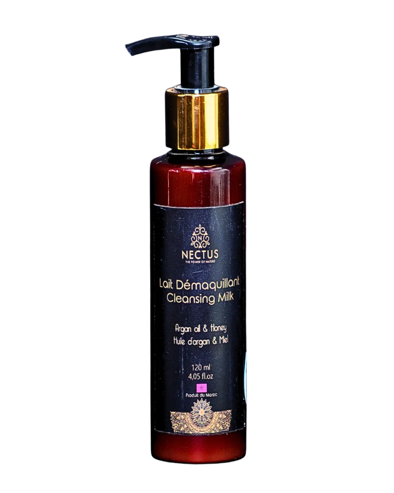 Lait Démaquillant à l’Huile d’Argan & Miel